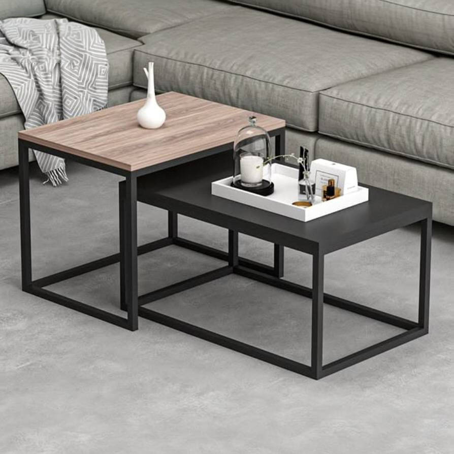 Modern Dual-Tone Nesting Center Table Set 12