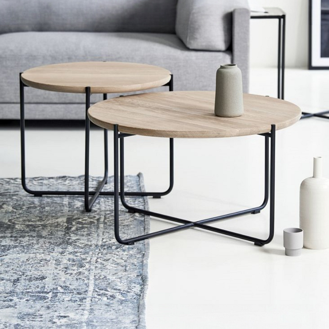 Modern Nesting Round Coffee Table Set