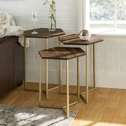 Set of 3 nesting side table ,coffe table ,lamp table ,flower stand etc.