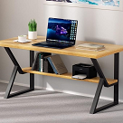 Luxury / Modern 2 tier consule table with open shelves .
